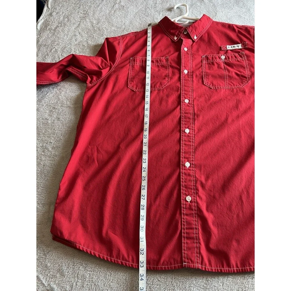 Magellan Outdoors Fish Gear Button-Up Shirt – Teal – Size L